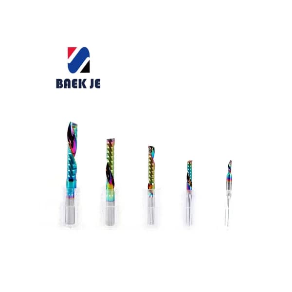 Baekje 1NWR 1 - Flute DLC Coated Reverse Flute Carbide End Mill 1NWR0308