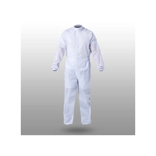 [LK LAB] One - Piece Cleanroom Suit (Basic Stripe Fabric/ Front Zipper Type, M, CRW102)