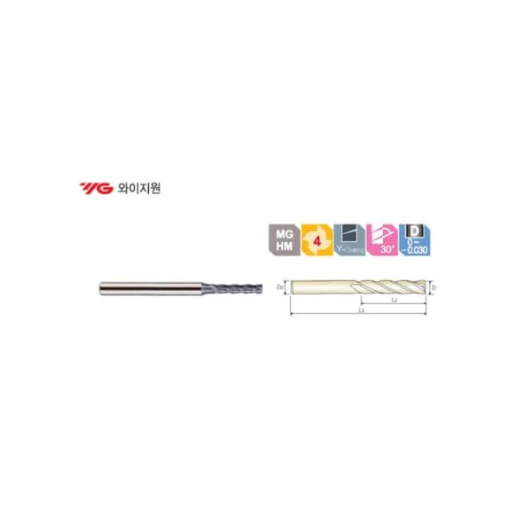 YG - 1 4 - Flute Long Square End Mill 4F 14.0*50.0*16*110