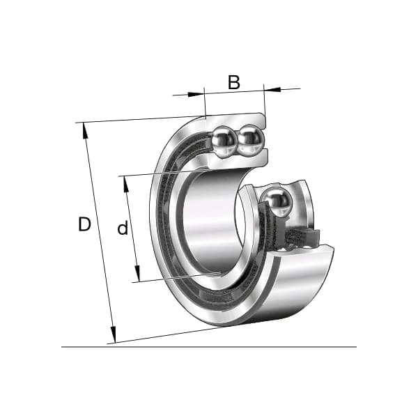 [FAG] Angular Contact Ball Bearing (3200~3207) (30mm/ 62mm/ 23.8mm, 1 pc)