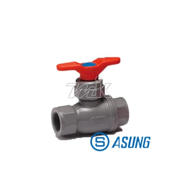 [ASUNG] Ball Valve (C - PVC/ FPM) 40A (Threaded)