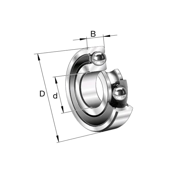 [FAG] Deep Groove Ball Bearing (6000 Series) (35mm/ 62mm/ 14mm, 1 pc)