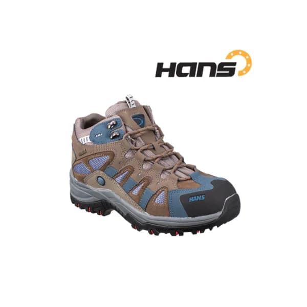 Hans Safety Shoes HS - 55 Cross Country (Brown, 240mm, Work Shoes)