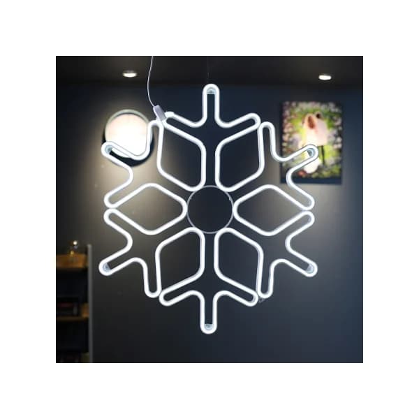 [BITS ON] Snowflake LED Neon Flex (DC24V) - 60CM Non - Flashing White