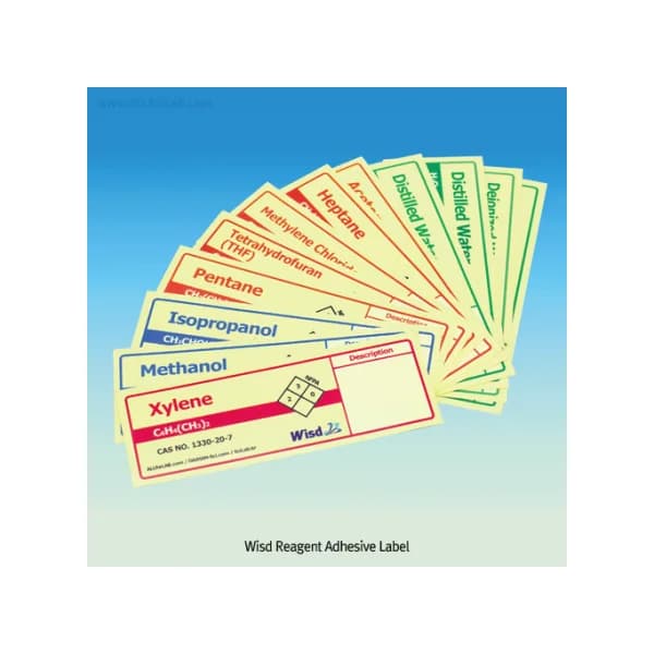 Wisd Reagent Adhesive Label (for Heptane, Orange, DH.Lab3008)