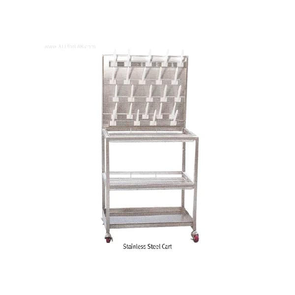 [SCILAB KOREA] Mobile Glassware Drying Rack/ 3 - Tier Cart and Rack 72x50xh140 cm White SL.Car7051