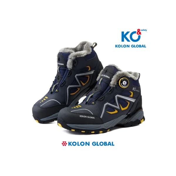 KOLON GLOBAL Ko& KG - 60W Dial Winter Boots Navy/ Yellow Size 260